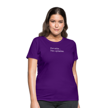 Load image into Gallery viewer, Porsche is a two syllable word (Ladies) - purple