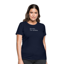 Load image into Gallery viewer, Porsche is a two syllable word (Ladies) - navy
