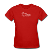 Load image into Gallery viewer, Pretty Fast Woman Dark T- Shirts - red