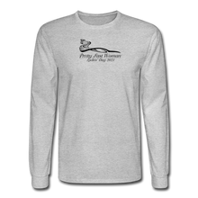 Load image into Gallery viewer, Pretty Fast Woman Unisex Light Colors Long Sleeve Shirts - heather gray